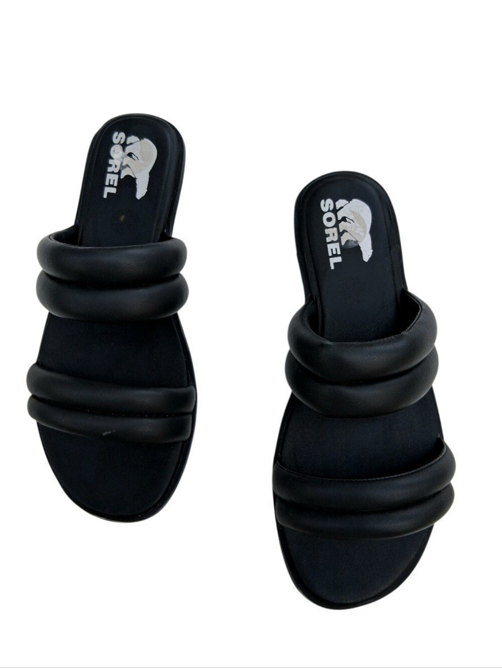 Sorel Ella II Black Puff Slide Sandals Size 8.5 - Picture 10 of 14